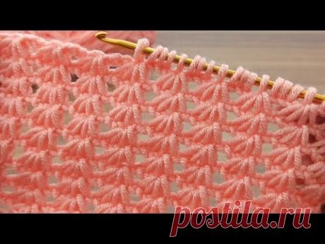 Fantastic👌💯 pink color  * Super Easy Tunisian Crochet Baby Blanket For Beginners online Tutorial