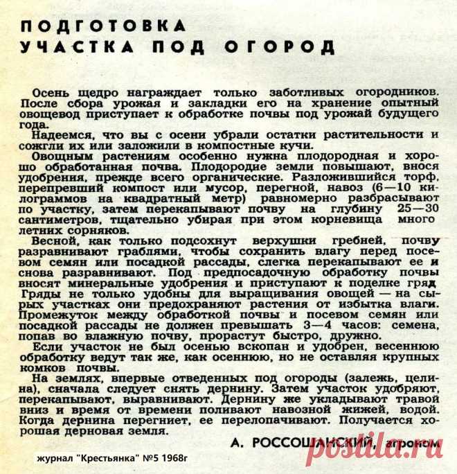 Подготовка участка под огород
