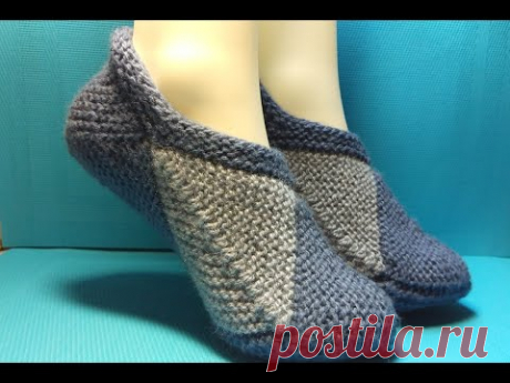 #514 ПРОСТЫЕ ТАПОЧКИ ИЗ КВАДРАТОВ. МАСТЕР КЛАСС.