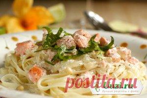 Паста с рыбой и сливочным соусом