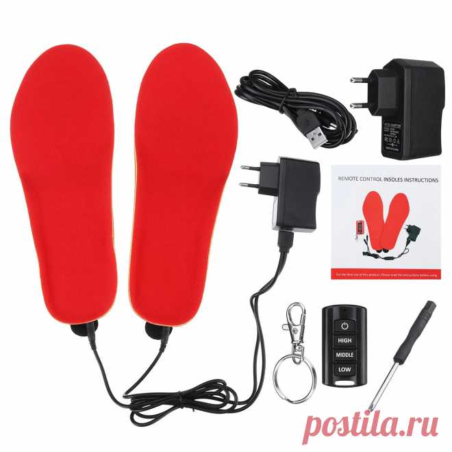 Electric heating insoles warm shoe socks feet heater usb foot winter warmer pads Sale - Banggood.com