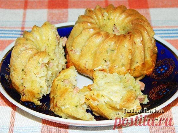 Воздушные закусочные кексы / Рецепты с фото