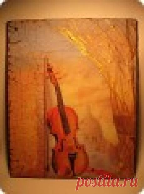 Панно "Скрипка" ( + мини МК) Подарок коллеге на день рождения. Она когда-то играла на скрипке