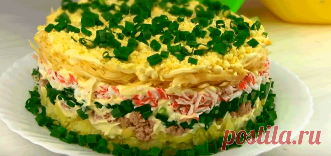 Праздничный салат Аристократ из простых продуктов