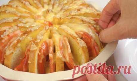 Ленивый пирог с ветчиной и сыром