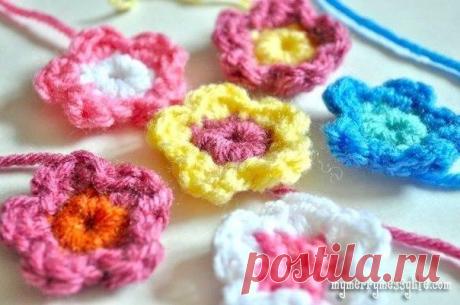 Маленький цветок крючком (Уроки и МК по ВЯЗАНИЮ) | Журнал Вдохновение Рукодельницы