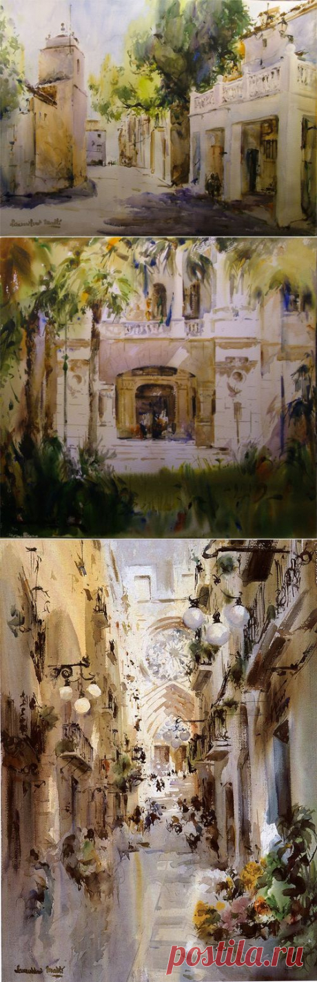 Испанский акварелист Laurentino Marti