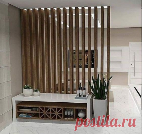 Зонирование комнат - легкими, реечными перегородками и открытыми полками. Идеи дизайна! | Юлия Жданова | Яндекс Дзен