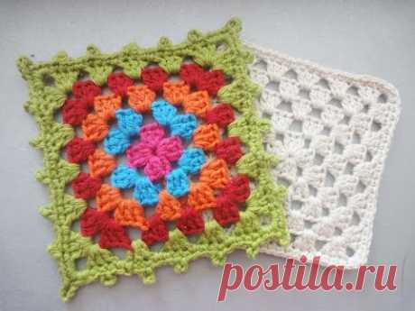 Бабушкин квадрат "Grandmother" square Crochet
