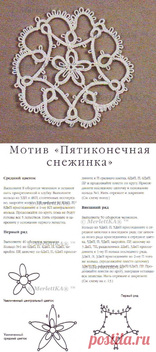 ФРИВОЛИТЕ - СНЕЖИНКИ ДЛЯ НОВОГОДНЕЙ ЕЛКИ / Всё из мира рукоделия (изучаю и делюсь различными техниками и видами рукоделия)