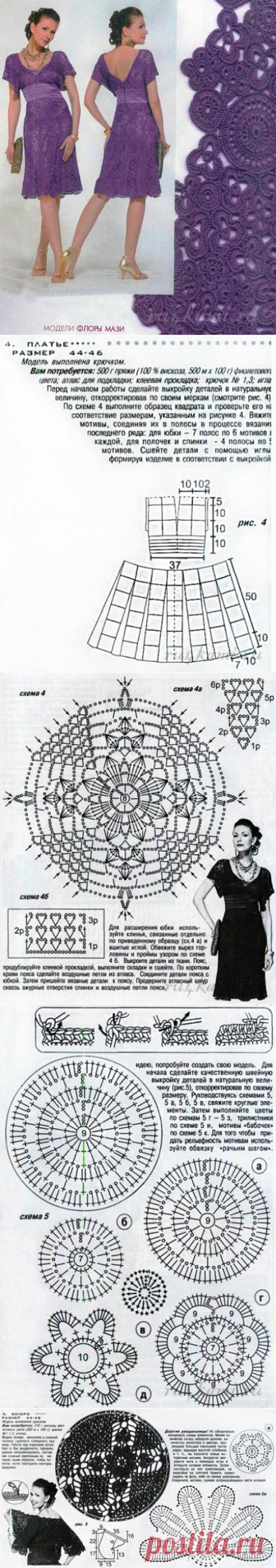 Платье крючком и болеро » Сайт &quot;Ручками&quot; - делаем вещи своими руками