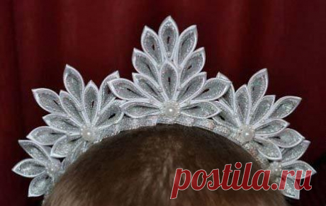 Новогодняя корона Канзаши