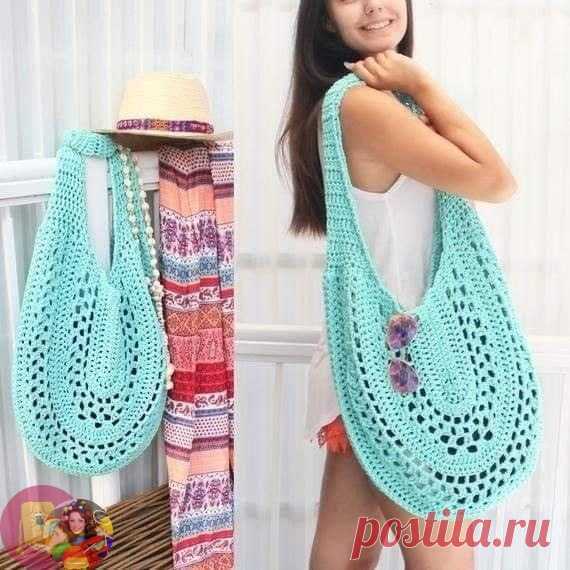Супер модная сумка крючком