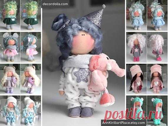 Winter Present Idea Doll Interior Decoration Doll Nursery | Etsy Hello, dear visitors!  This is handmade soft doll created by Master Lyuba (Tula, Russia). Doll is READY to ship. Order processing time is 1-2 days. All dolls on the photo are made by master Lyuba. You can find them in our shop using masters name: