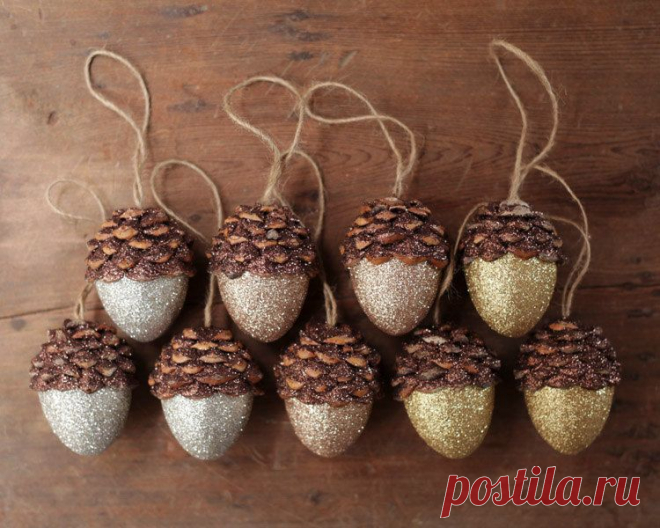 новогодние желуди