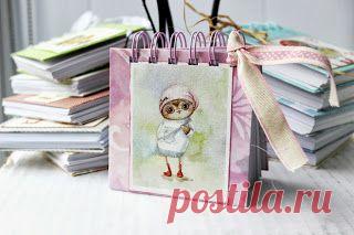 В скрапинку: Блокноты с совушками