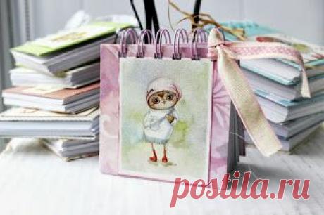 В скрапинку: Блокноты с совушками