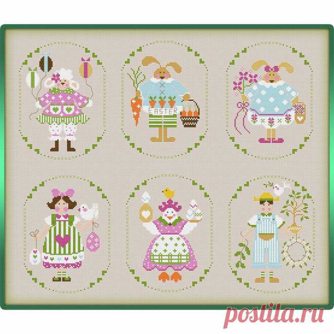 ВЫШИВКА-Sei Personaggi in Cerca di Pasqua