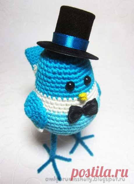 Бирюзовый Птиц вязаный крючком :: Amigurumi by Miss Holly