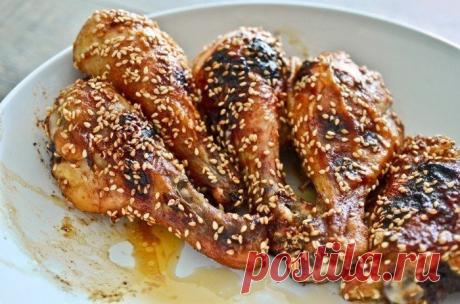 Как приготовить запеченная курица с имбирем и кунжутом - рецепт, ингридиенты и фотографии