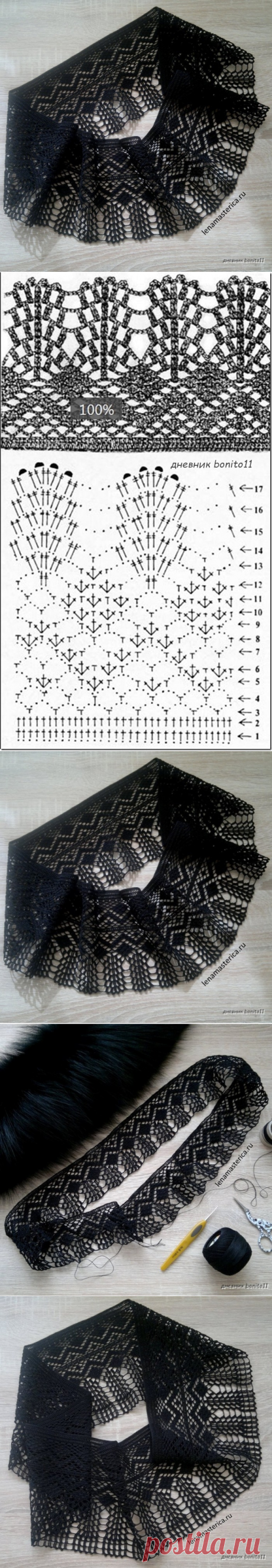 ВЯЗАНАЯ КАЙМА. СХЕМА (УЗОРЫ КРЮЧКОМ) — Журнал Вдохновение Рукодельницы