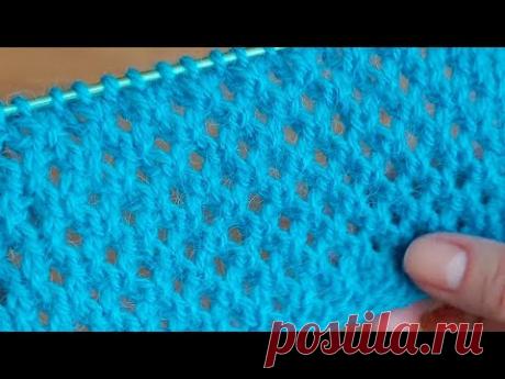 Красивый ажурный узор спицами для туники, маечки, топа, блузона.