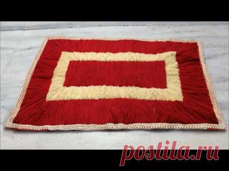 Easy and Fast Doormat Making At Home || Handmade Doormat || DIY || How to make Doormat using Woolen