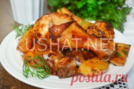 Куриные голени с картошкой в духовке. Пошаговый рецепт с фото - Кушать нет