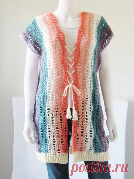 Жилетки и безрукавки из двух полос. Этот "ужасный" вырез сзади | Рукоделие от OvechkaMaster.ru | Яндекс Дзен