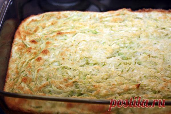 Легкое и нежное блюдо. Золотистый кабачковый пудинг — Вкусные рецепты