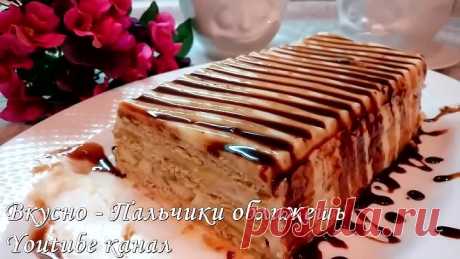 Торт БЕЗ ВЫПЕЧКИ И ДУХОВКИ с Бананами. Быстрый и простой рецепт торта из пе
