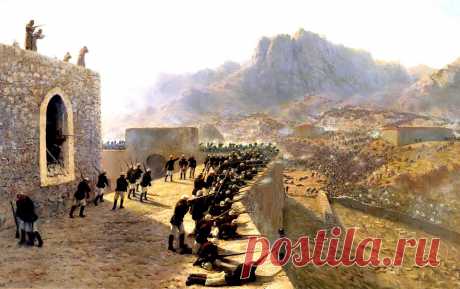 Баязет
142 лет назад началась оборона русскими войсками крепости Баязет. в которой 1,5-тысячный русский гарнизон противостоял десятикратно превышающему его корпусу противника.
-Отбитие штурма крепости Баязет 18 июня 1877 г