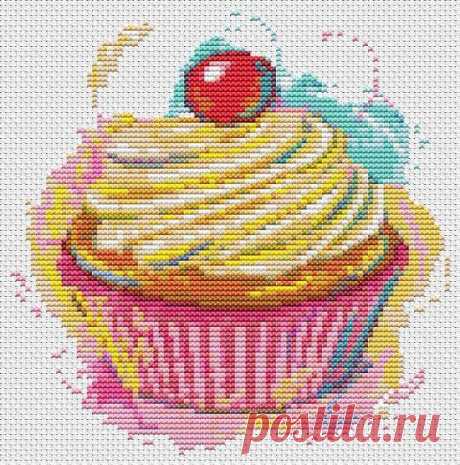 Kitchen Series: Yummy Cupcake Mini Cross by TheArtofCrossStitch
