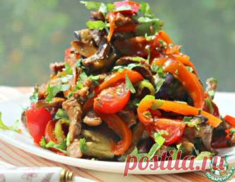 Салат с баклажанами как основное блюдо – кулинарный рецепт