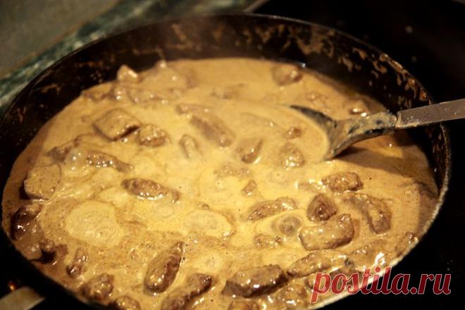 Печёночка в сырном соусе «Дёшево и сердито».