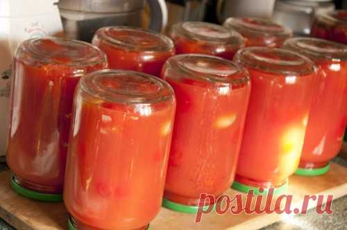ПОМИДОРЫ В СОБСТВЕННОМ СОКУ НА ЗИМУ