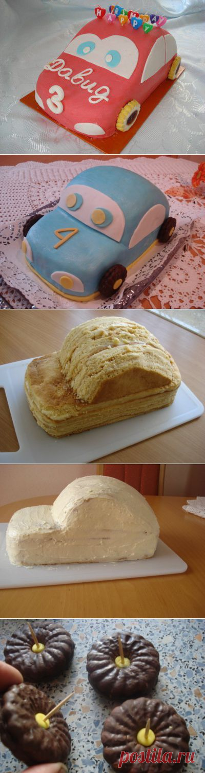Машинки для внука. МК . : Торты (украшения шаг за шагом)