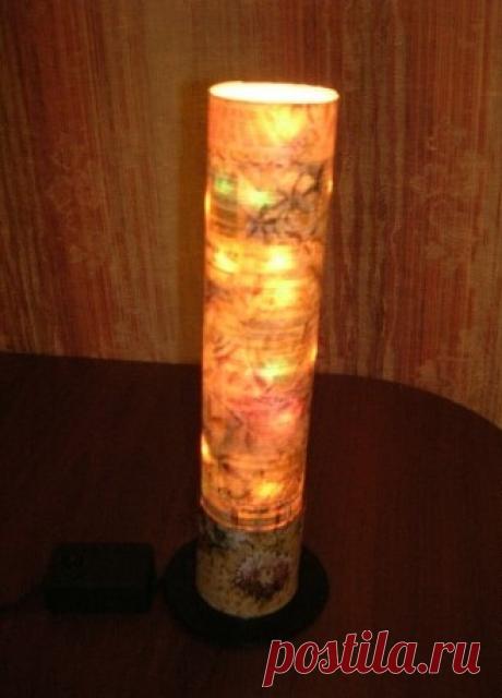 Начинаем готовиться к любимому празднику - новому году. Достаем елки, елочные игрушки и гирлянды. На гирлянде перегорели некоторые лампочки? Не беда! Можно сделать ночник!