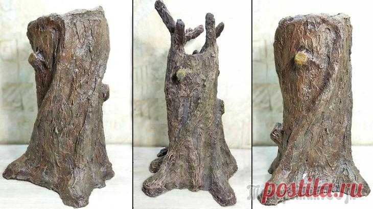 Сделал 2 шикарные вазы из пластиковой бутылки, папье-маше и шпаклевки Посмотрите, какие вазы я сделал из папье-маше, шпаклевки и пластиковой бутылки. Вазы получились очень классные, под дерево. Да, в них можно наливать воду. Папье-маше и шпаклевка – это прекрасные материалы для творчества...