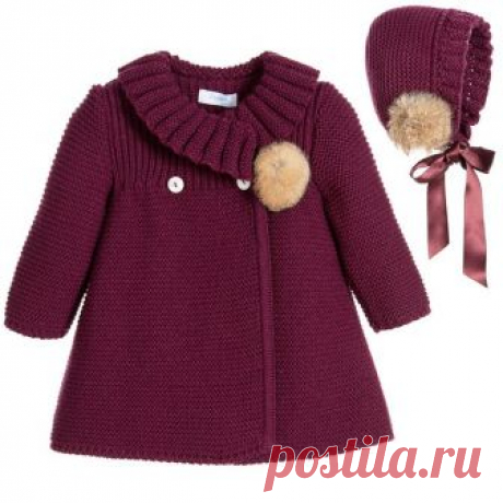 Foque - Baby Girls Burgundy Kn