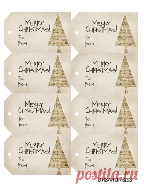 Новогодние бирки на подарки | Панель идей