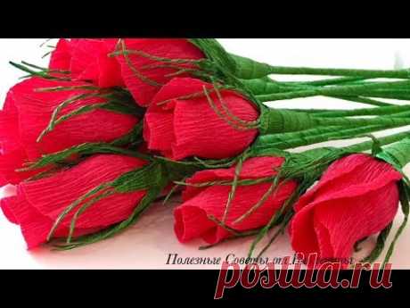 DIY: Букет из Конфет! Розы из Гофрированной Бумаги!