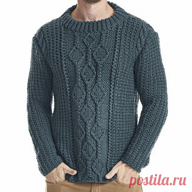Мужской свитер спицами. 5 вариантов со схемами – Paradosik Handmade - вязание для начинающих и профессионалов