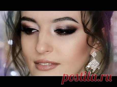 Макияж коричневый смоки айс  урок №21