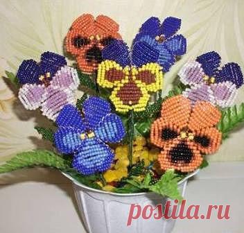 Цветы и деревья из бисера