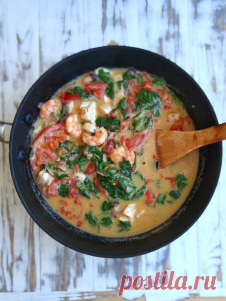 Карри с рыбой и креветками — Мой кулинарный дневник