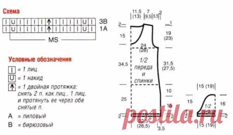 Striped tunic of blue color