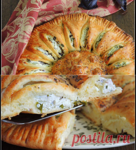Пирог с рикоттой и зеленью, пошаговый рецепт с фото
