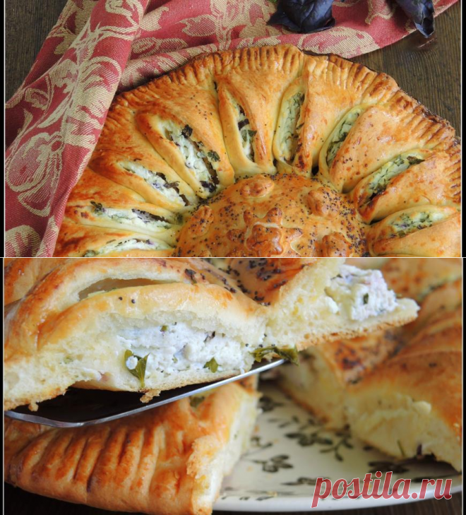 Пирог с рикоттой и зеленью, пошаговый рецепт с фото