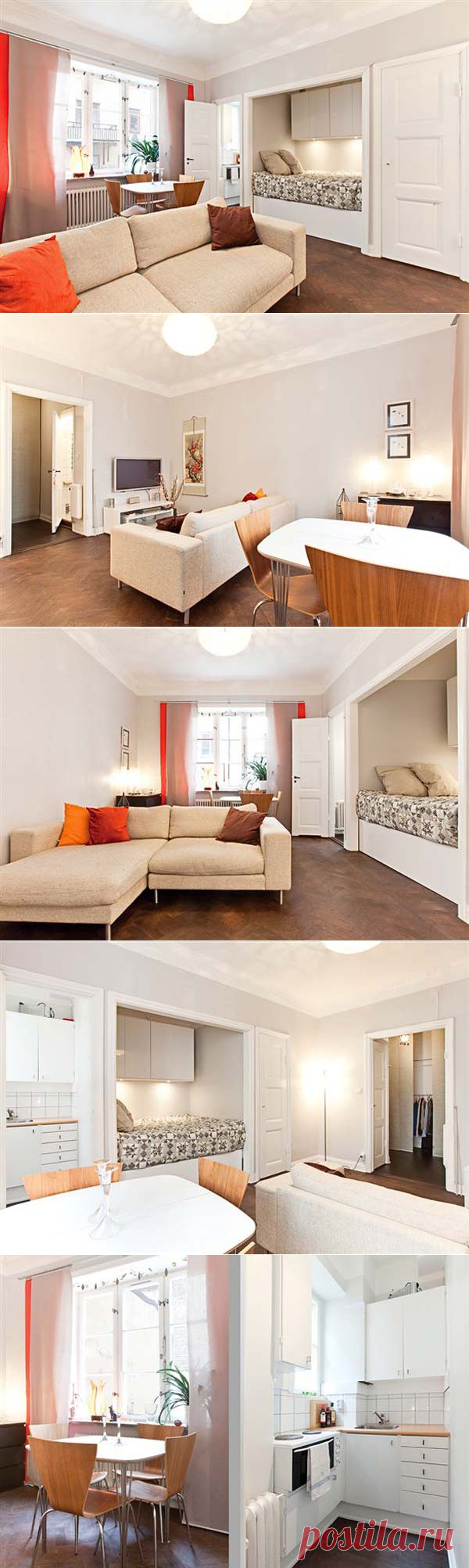 Интерьер однокомнатной квартиры - 30 кв.м.